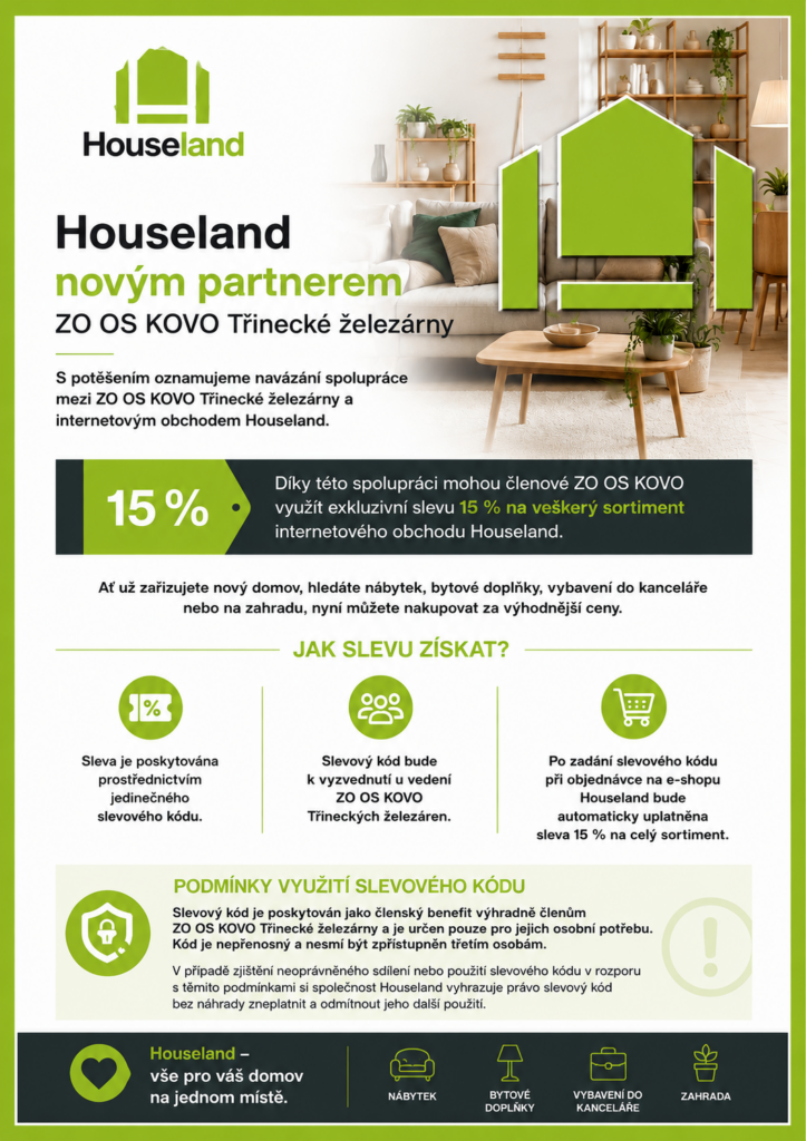 Houseland novým partnerem ZO OS KOVO Třinecké železárny